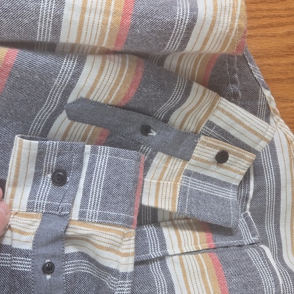 Billabong 100% cotton Striped Hooded Men's Shirt size MEDIUM - Picture 2 of 9